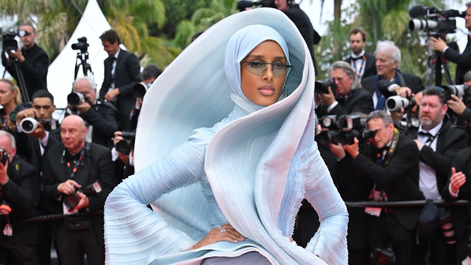 French-Somali model Rawdah Mohamed in Cheney Chan on May 20. - Kristy Sparow/Getty Images