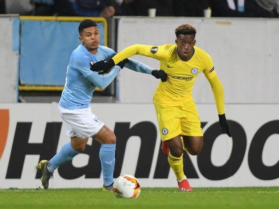 Callum Hudson-Odoi only played six minutes against Malmo in the first-leg (Getty)