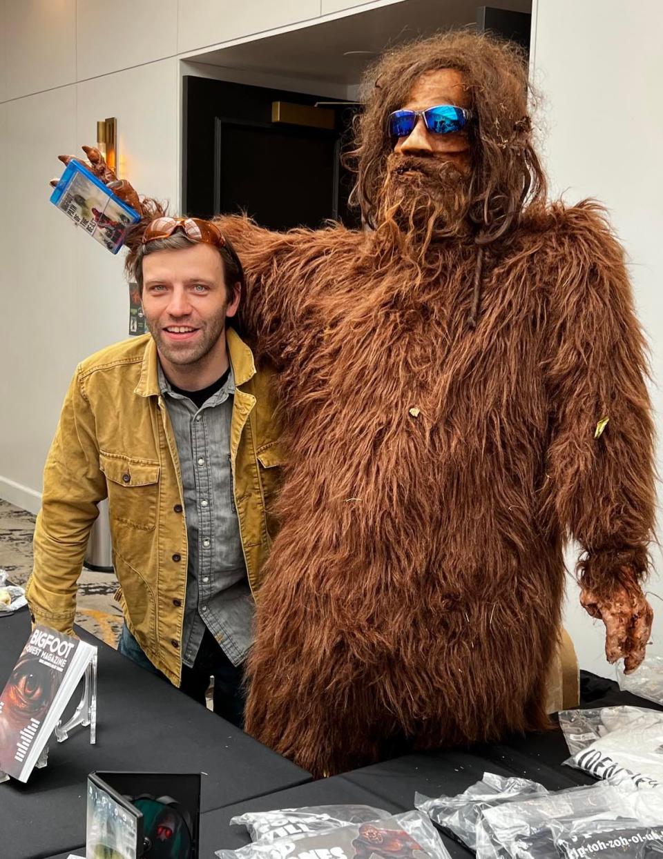 A vendor is shown at Monster Fest in downtown Canton, a Sasquatch-themed event earlier this year. Bigfoot Basecamp Weekend, featuring Sasquatch investigators, family-friend activities, vendors and a Bigfoot town hall, will be Thursday through Sunday at Pleasant Hill Lake Park in Ashland County.