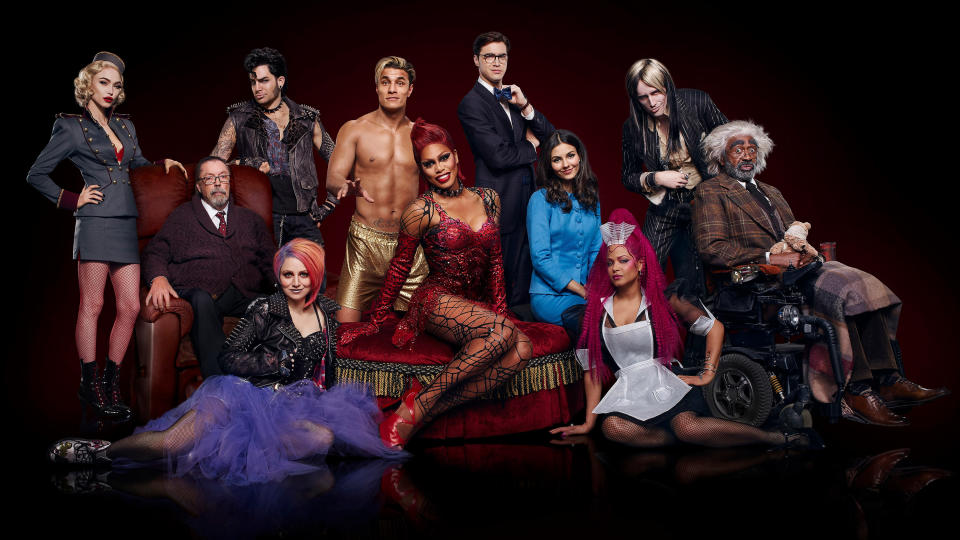 The cast of 'The Rocky Horror Picture Show: Let's Do the Time Warp Again'. (Photo by FOX via Getty Images) 