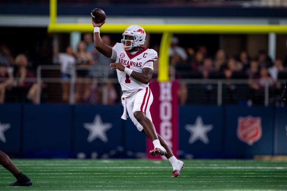 Quarterback KJ Jefferson had directed Arkansas to a 14-0 lead over Texas A&M, but his fumble on the goal line in the second quarter changed the momentum.