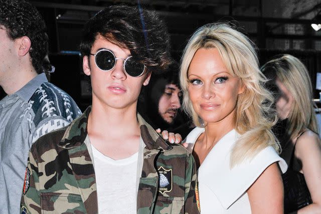 <p>Kris Connor/FilmMagic</p> Pamela Anderson and Dylan Jagger Lee attend the Christian Siriano Fashion show during new York Fashion Week September 2016 at ArtBeam in New York City on September 10, 2016