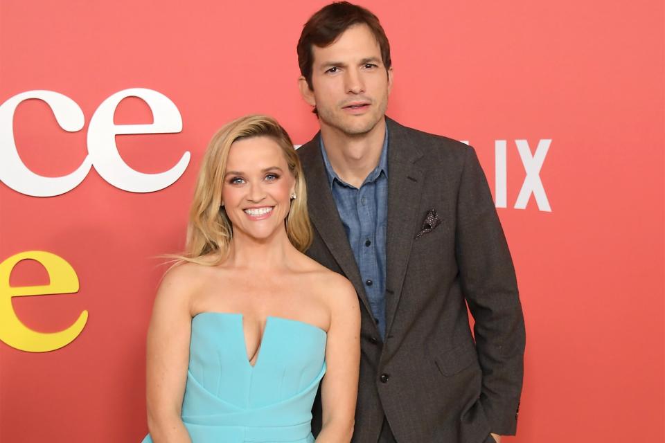 LOS ANGELES, CALIFORNIA - FEBRUARY 02: Reese Witherspoon and Ashton Kutcher attend Netflix's &quot;Your Place or Mine&quot; world premiere at Regency Village Theater on February 02, 2023 in Los Angeles, California. (Photo by Charley Gallay/Getty Images for Netflix)