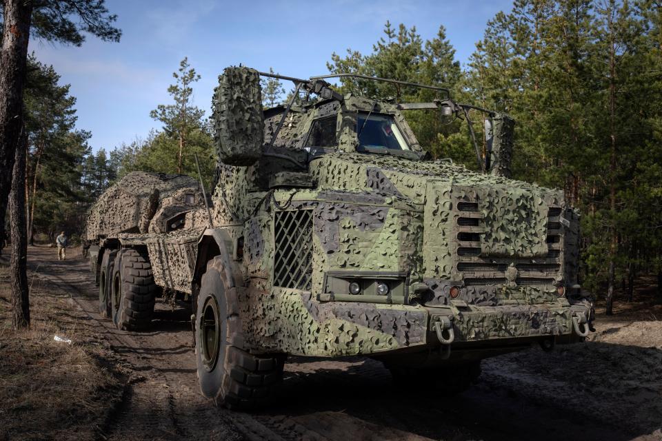 FILE PHOTO Swedish self-propelled howitzer system Archer is driven at the front line in Donetsk region, Ukraine, Monday, March 4, 2024. (AP Photo/Efrem Lukatsky) (Copyright 2024 The Associated Press. All rights reserved)