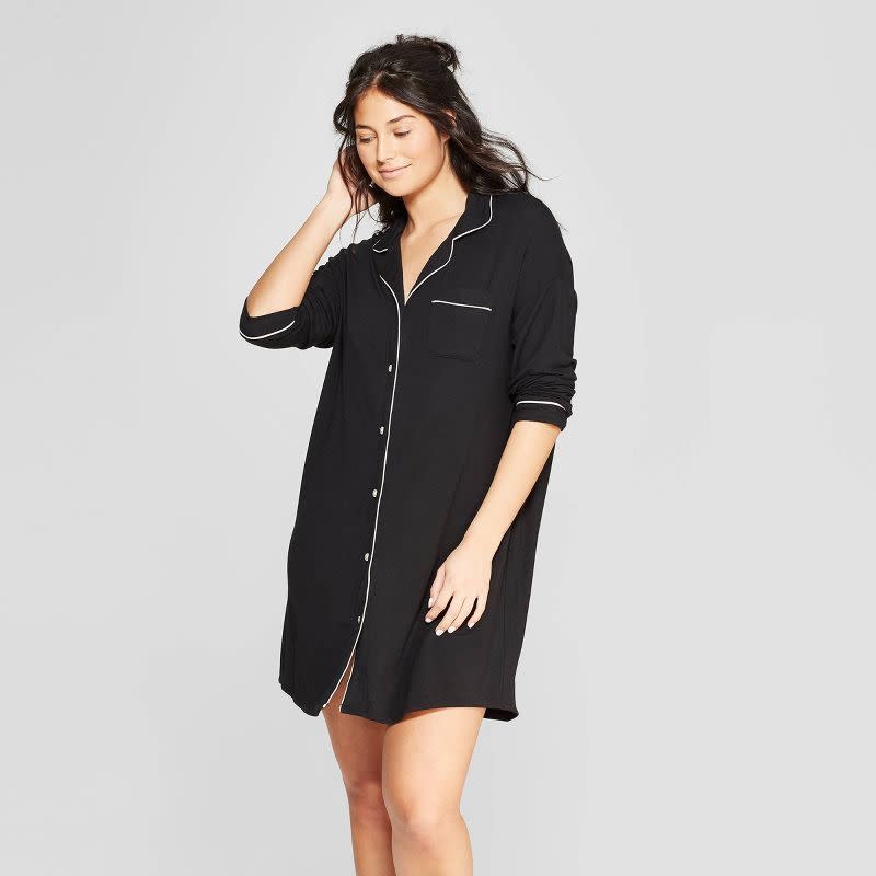 Notch Collar Nightgown