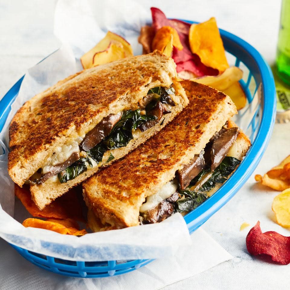 Collards & Portobello Grilled Cheese