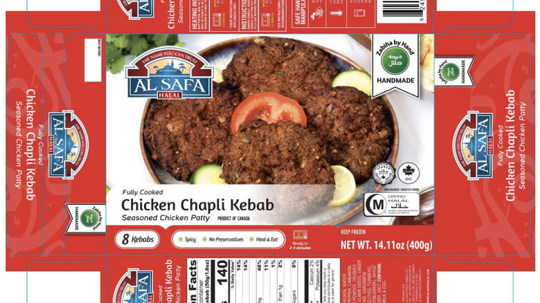 Chicken chapli kebab product 