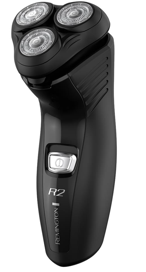 The black Remington Power Series R2 Rotary Shave electric razor on a white background