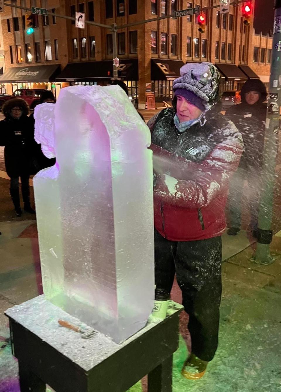 Ice sculpting has become a tradition for Canton First Friday in January. This week's event features ice sculpting demonstrations at 20 locations.