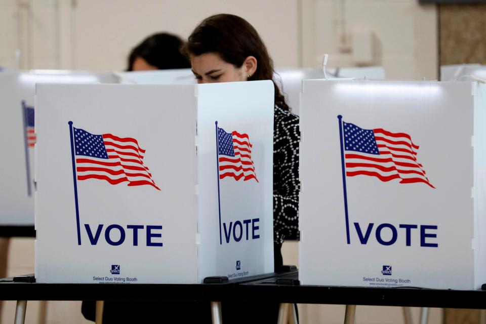 Voters in the Michigan primary.