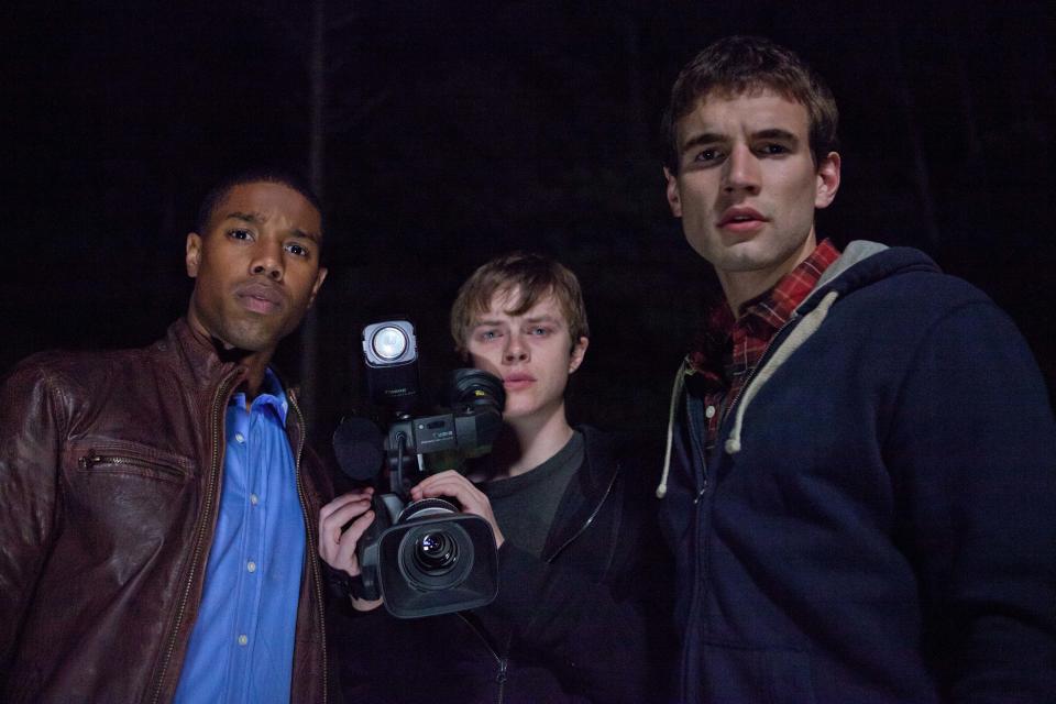 Michael B. Jordan (far left), Dane DeHaan and Alex Russell play high school friends who gain superpowers in the found-footage thriller "Chronicle."