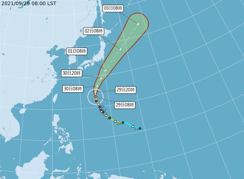 預計蒲公英登陸日本的機會不高，對台也無直接影響。（圖／中央氣象局）