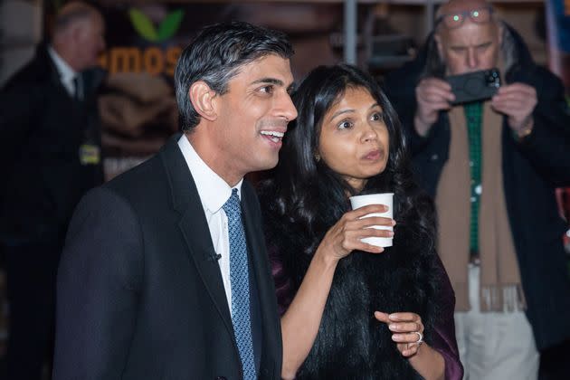 Rishi Sunak and his wife Akshata Murty 