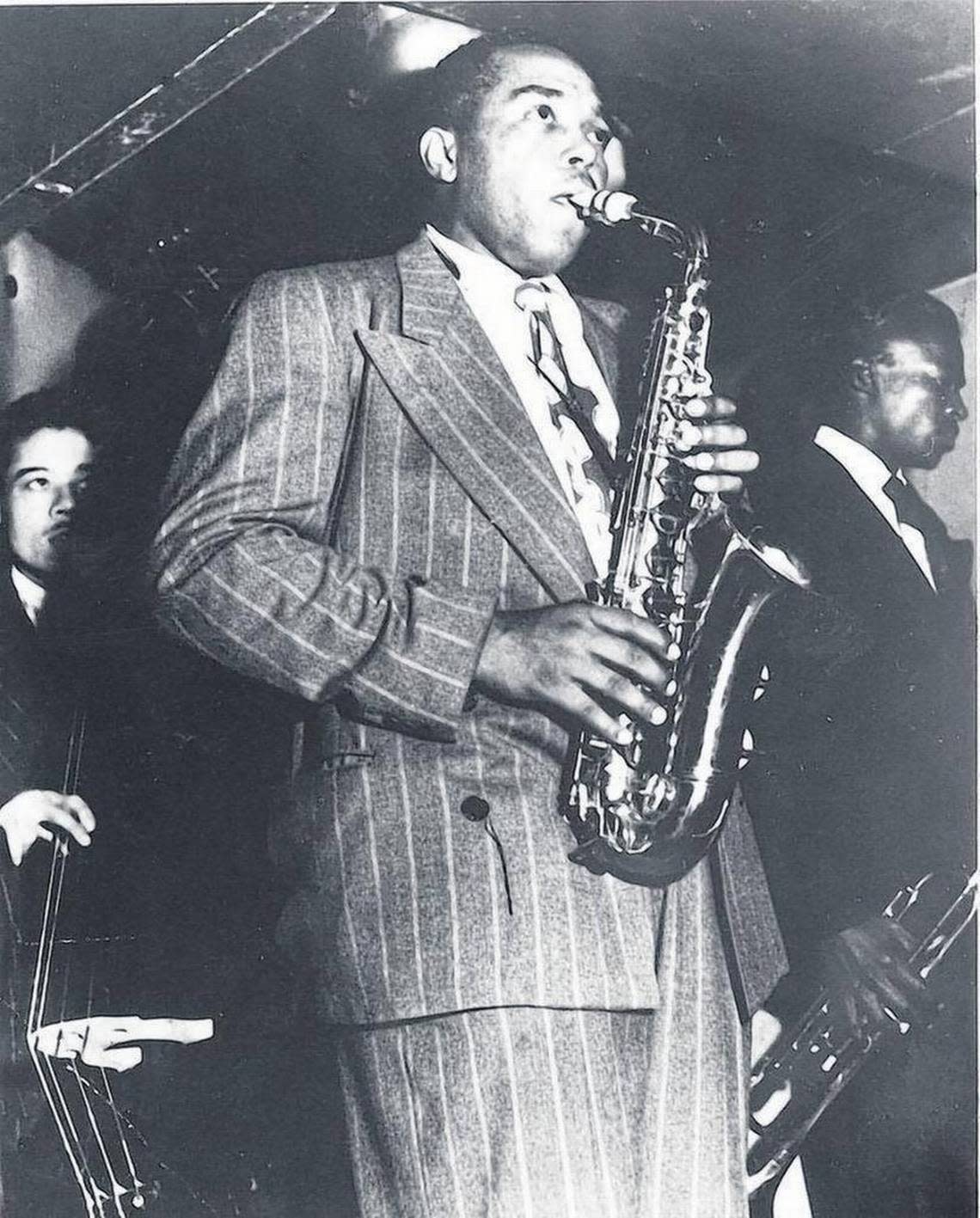 Charlie Parker, circa 1948. (That’s the young Miles Davis on the right.) File photo