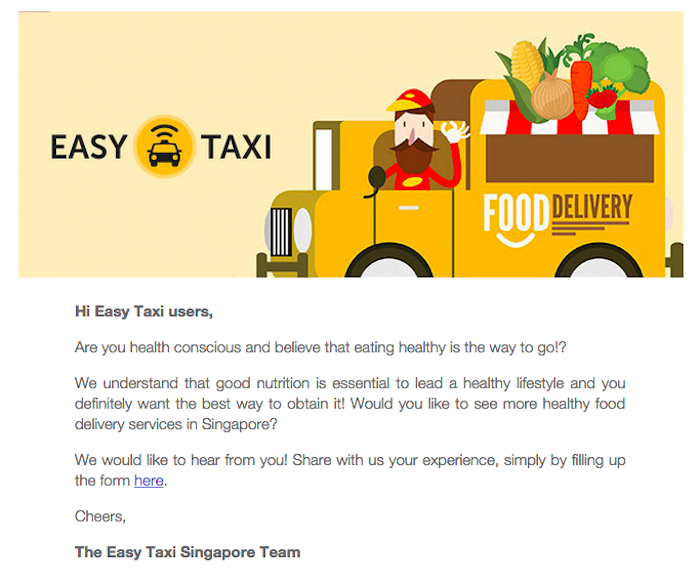 easy taxi food on demand