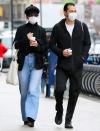 <p>Katie Holmes and Emilio Vitolo Jr. grab a coffee on Monday in N.Y.C. </p>