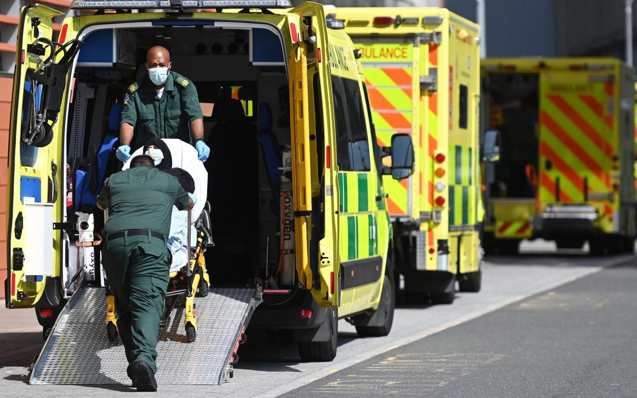 Ambulances at Royal London Hospital - Andy Rain/EPA-EFE/Shutterstock