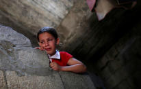 A relative of a Palestinian, who was killed at the Israel-Gaza border, mourns during his funeral in Gaza City June 18, 2018. REUTERS/Mohammed Salem