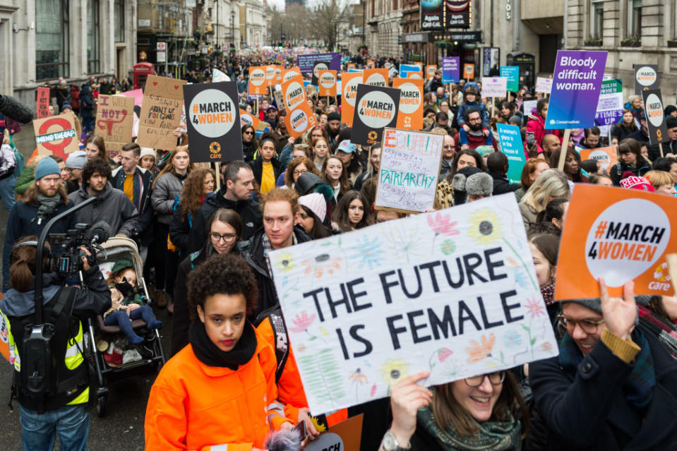 Thousands of people marched earlier this month in support of equality of the sexes. [photo: Getty]