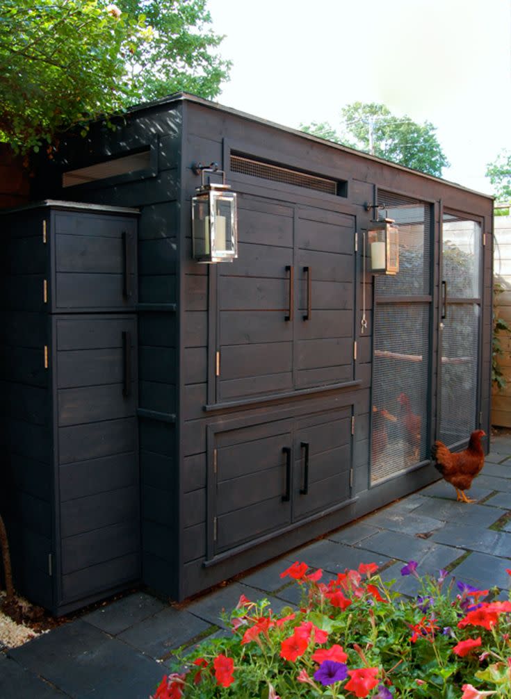 Chic Black Chicken Coop