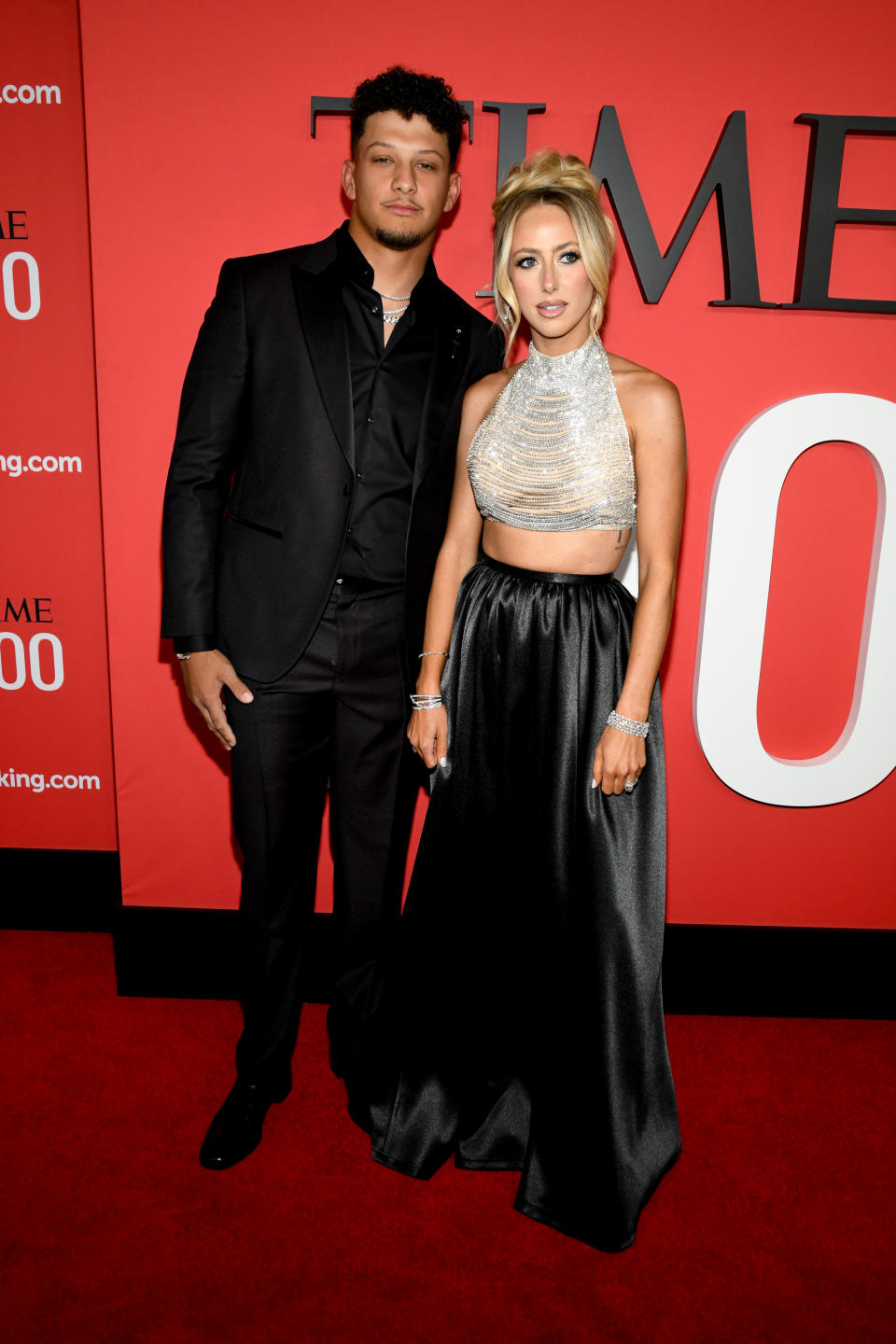 Patrick Mahomes and Brittany Mahomes at the 2024 TIME100 Gala held at Jazz at Lincoln Center on April 25, 2024 in New York City. (Photo by Kristina Bumphrey/Variety via Getty Images)