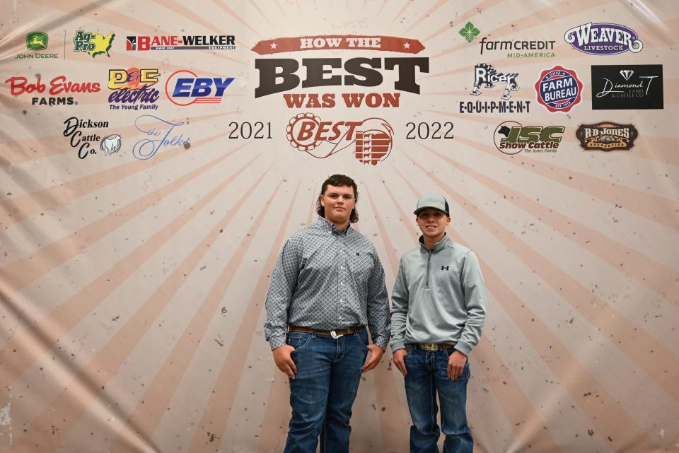 Pictured at the Ohio Cattlemen's Association BEST Awards from Richland County are (left to right) Jack Stover and Trenton Braska.