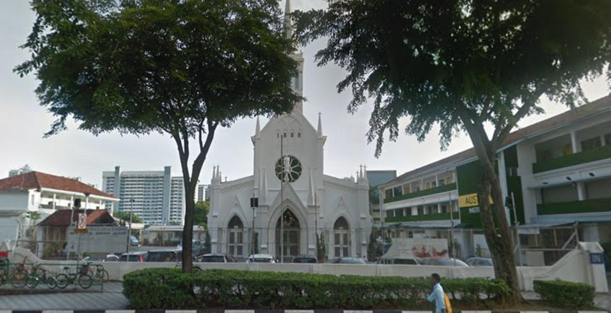 Church of Our Lady of Lourdes at 50 Ophir Road (Photo: Screenshot via Google Maps)