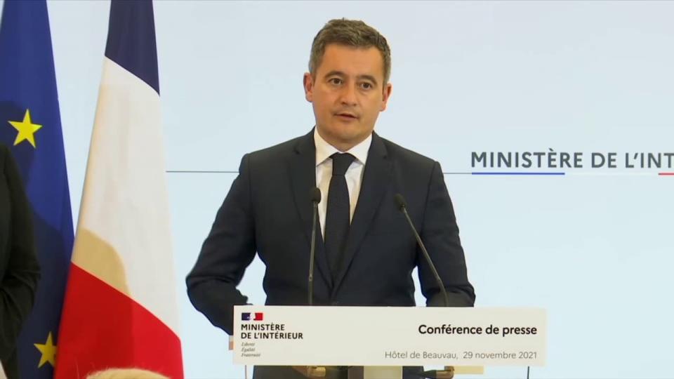 Gérald Darmanin au ministère de l'Intérieur le 29 novembre 2021. - BFMTV