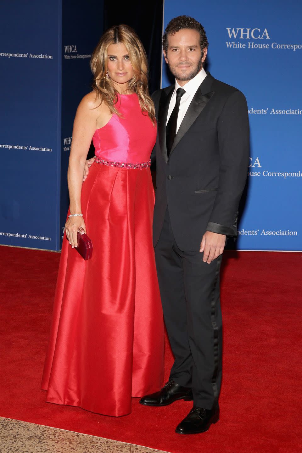 washington, dc   april 25  actress and singer idina menzel and aaron lohr attend the 101st annual white house correspondents association dinner at the  washington hilton on april 25, 2015 in washington, dc  photo by paul morigiwireimage