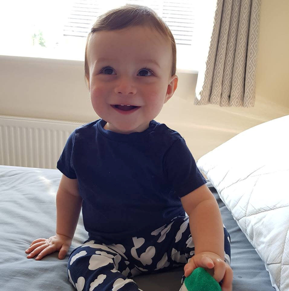 Little Alfie Webb, aged one, was diagnosed with acute myeloid leukaemia 