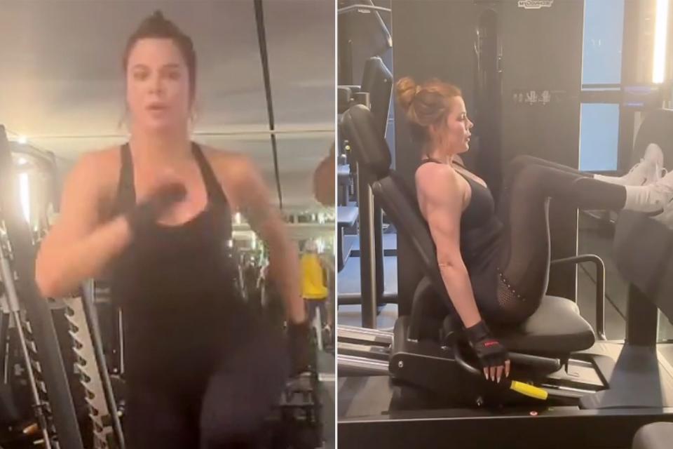 <p>Khloe Kardashian/Instagram</p> Khloé Kardashian working out