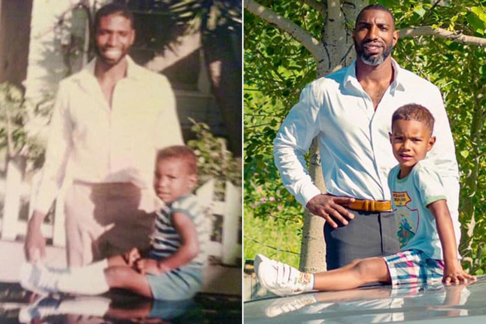 Fred Smith with his father, Fred Smith with his son