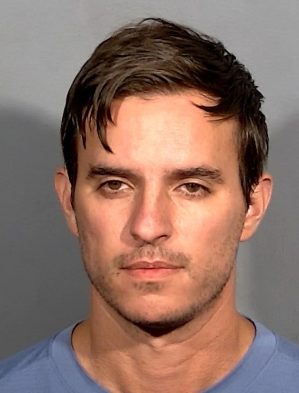 Jason Kendall, 35, is accused of strangling, assaulting and killing a prostitute inside a Las Vegas casino hotel room last month (Las Vegas Metro police)