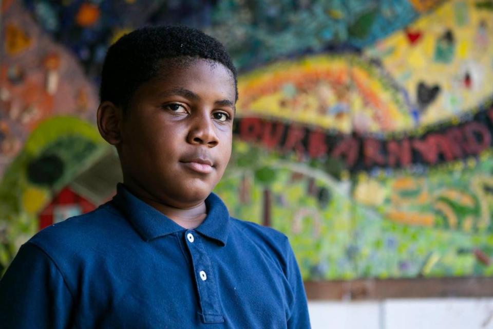 Irving Flood, 10, a fourth-grader at George Washington Carver Elementary in Coconut Grove, attends the Barnyard after-school program in Coconut Grove.