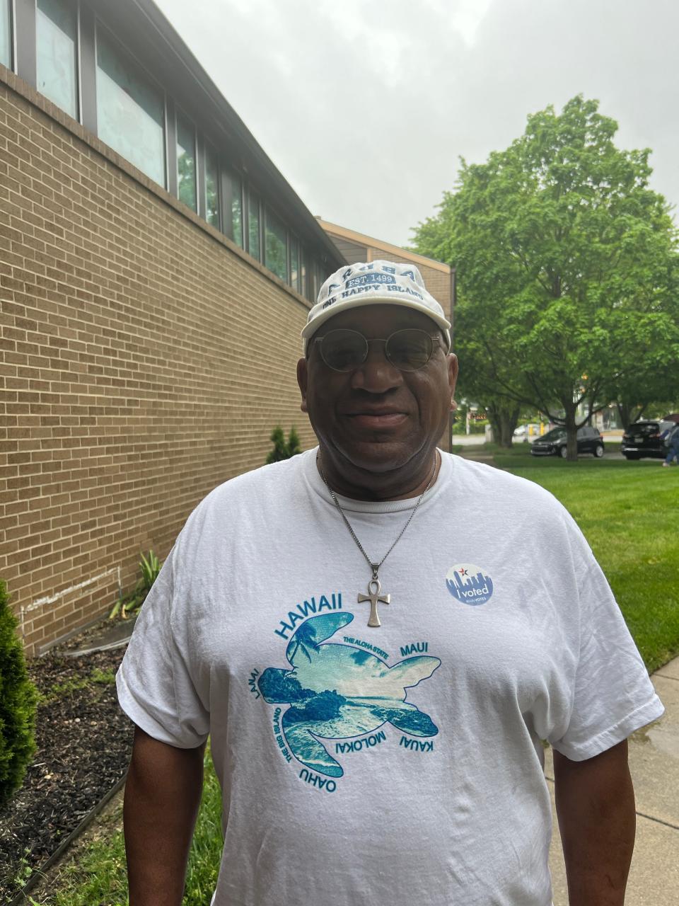 The governor's race is a concern for Gregory Smith, who voted at Crossroads AME Church on Tuesday morning.