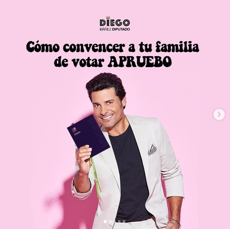 La imagen de Chayanne en la campaña oficialista chilena