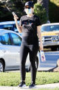 <p>Katherine Schwarzenegger shows off her growing baby bump during an afternoon walk on Wednesday in Los Angeles.</p>