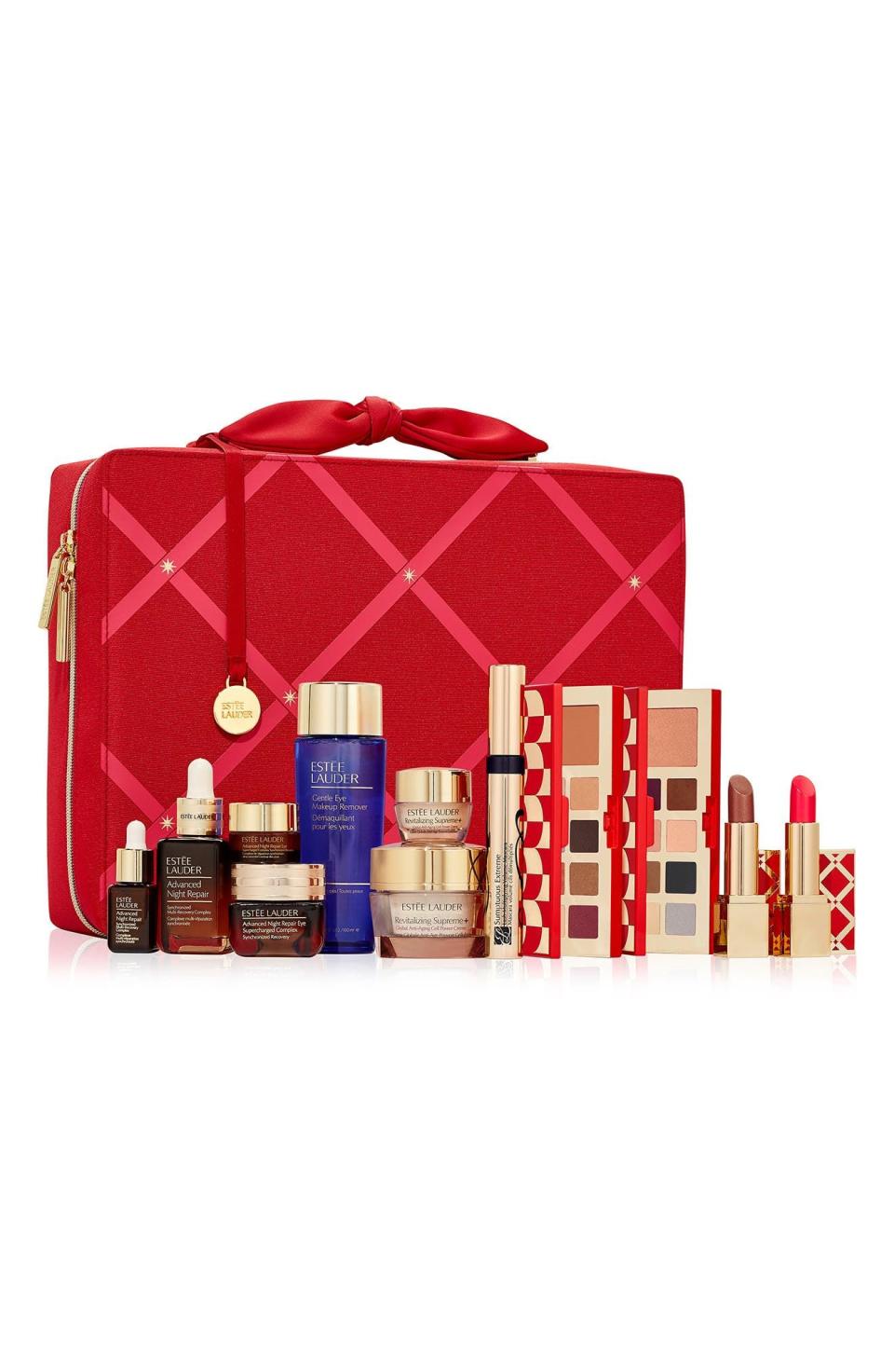 <p><strong>Estee Lauder</strong></p><p>nordstrom.com</p><p><strong>$75.00</strong></p><p><a href="https://go.redirectingat.com?id=74968X1596630&url=https%3A%2F%2Fwww.nordstrom.com%2Fs%2Festee-lauder-29-beauty-essentials-supreme-set-purchase-with-estee-lauder-purchase%2F6509078&sref=https%3A%2F%2Fwww.townandcountrymag.com%2Fstyle%2Fbeauty-products%2Fg23130448%2Fskin-care-gift-sets%2F" rel="nofollow noopener" target="_blank" data-ylk="slk:Shop Now;elm:context_link;itc:0;sec:content-canvas" class="link ">Shop Now</a></p><p>The price is a steal for this 29-piece set, which includes 9 full-size favorites (including Advanced Night Repair Face Serum, Eye Gel-Cream and Revitalizing Supreme Anti-Aging Cell Power Cream) as well as two eyeshadow palettes, lipsticks, and mascara. </p>