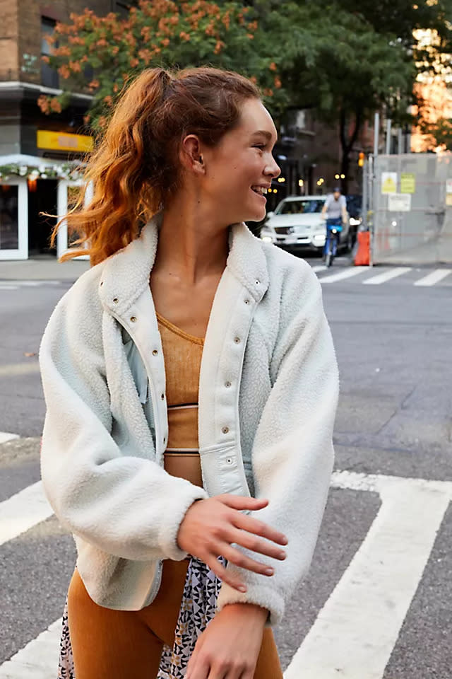 This Free People Fleece Jacket Is Loved By Celebrities Like Hailey