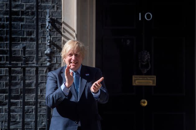 Boris Johnson joined in to clap the NHS on its 72nd birthday.