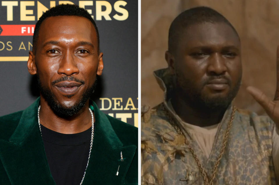 Mahershala Ali at an event; Nonso Anozie in &quot;Game of Thrones&quot;