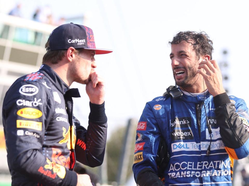 Max Verstappen (left) and Daniel Ricciardo are former Red Bull teammates  (POOL/AFP via Getty Images)