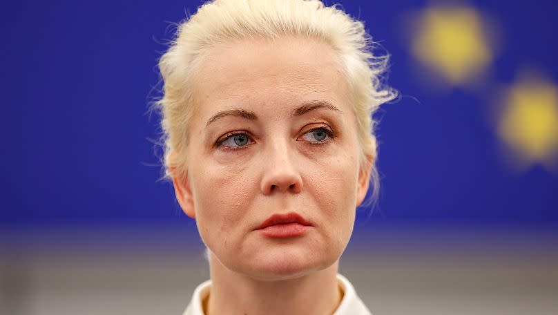 Yulia Navalnaya addressed MEPs shortly after the death of her husband.