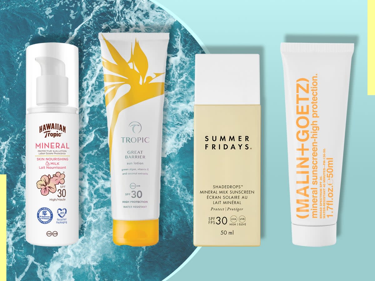 Common ingredients in chemical sunscreens have been found to be harmful to aquatic life (iStock/The Independent )
