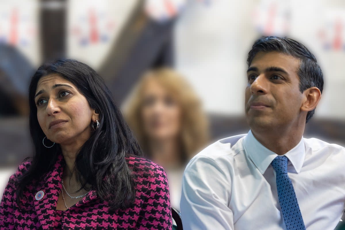 Suella Braverman and Rishi Sunak under pressure to ‘stop the boats’ (Simon Walker/No 10 Downing Street)