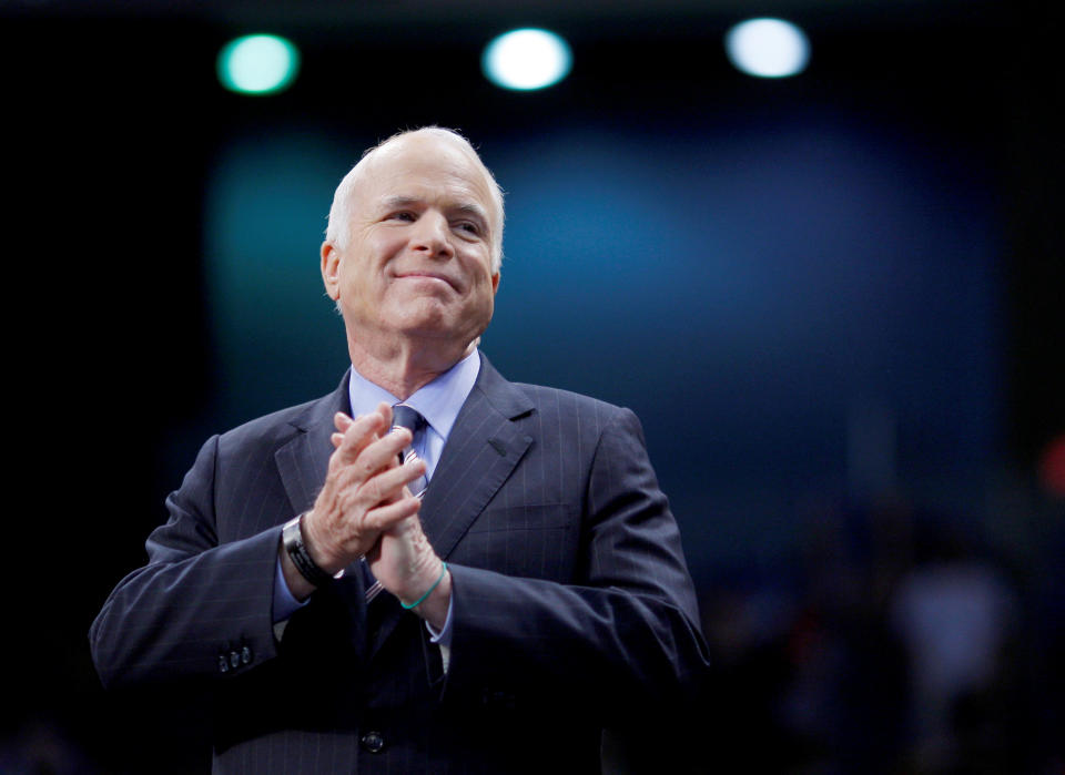 U.S. Sen.&nbsp;John McCain (R-Ariz.)&nbsp;has been diagnosed with brain cancer, his office announced Wednesday evening. (REUTERS/Brian Snyder/File Photo) (Photo: Brian Snyder / Reuters)