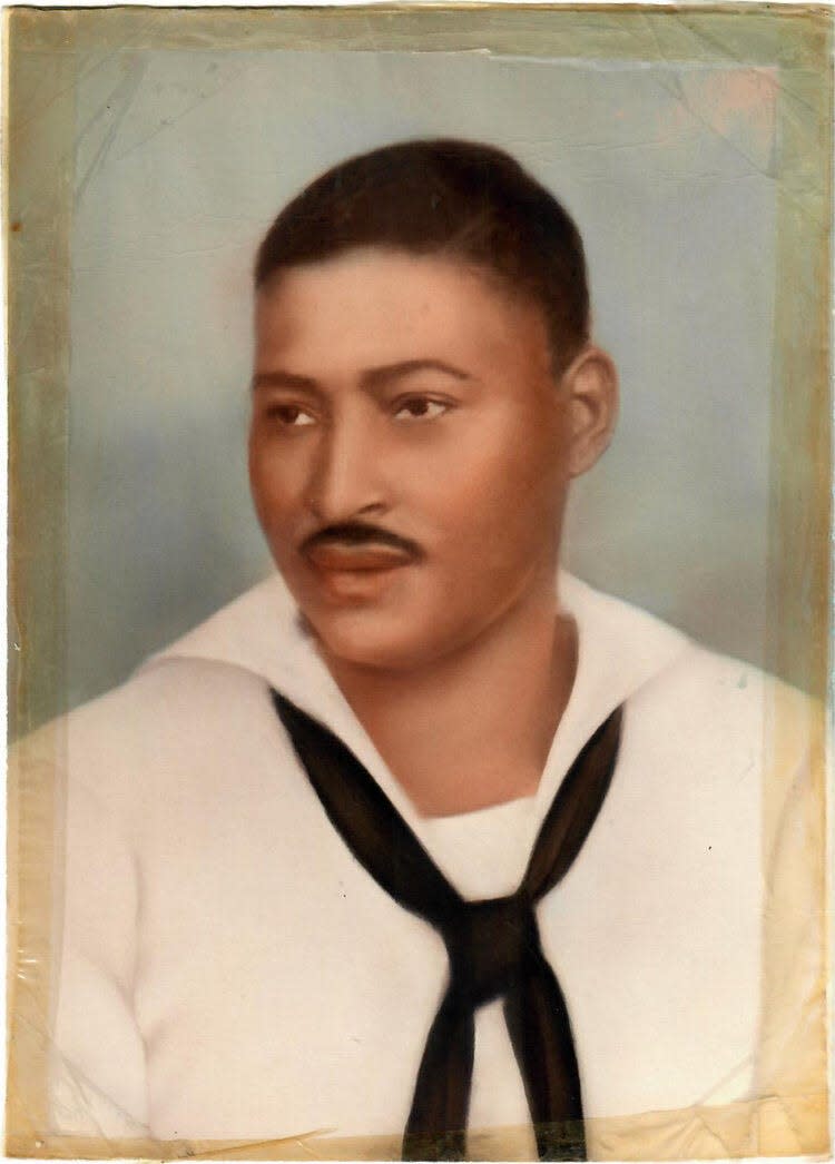An old picture of Jesse James Robinson, Navy vet
