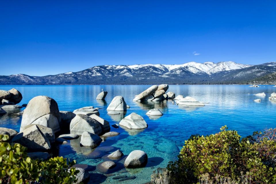 Sand Harbor, a Neveda State Park located on the Northeast shore of Lake Tahoe via Getty Images