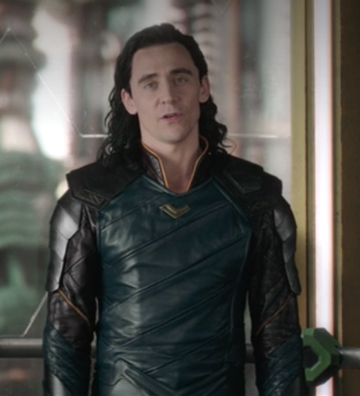 Loki's leather outfit, made from leather, with many angled lines