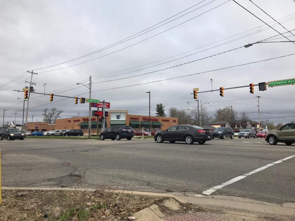 The intersection of Capital Avenue Southwest at Columbia Avenue West in Battle Creek was one of the intersections with the most crashes in Calhoun County in 2021.